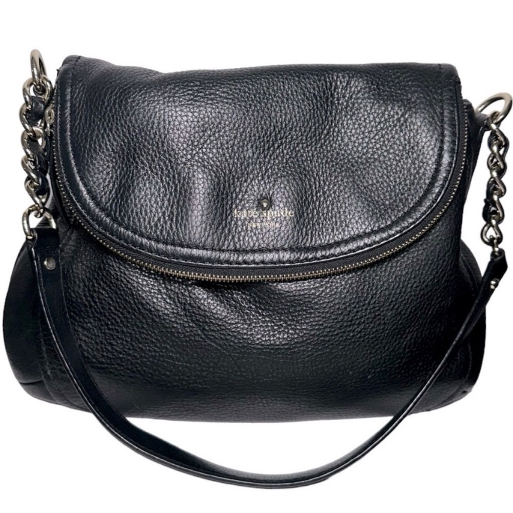 Kate Spade Cobble Hill Penny Women's Handbag Black Pebbled Leather Shoulder Bag
